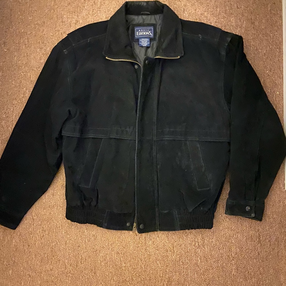 Bomber Jacket Suede Black Size M